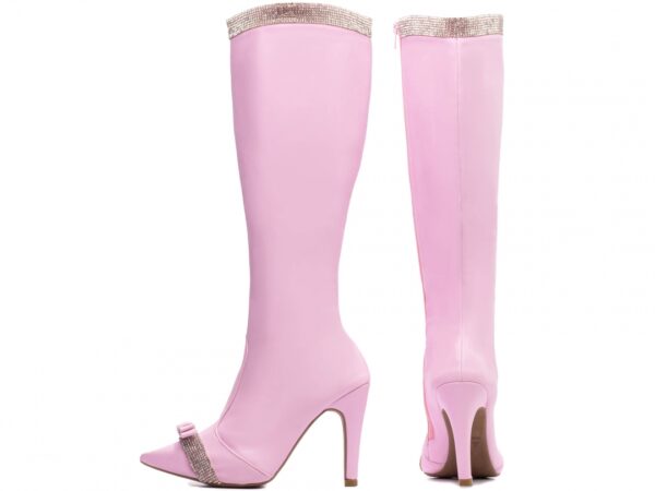 Bota Bico Fino Feminina- Rosa - Image 2