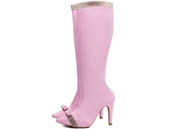 Bota Bico Fino Feminina- Rosa - Image 3