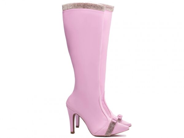 Bota Bico Fino Feminina- Rosa